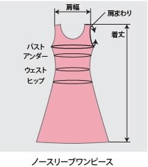 ドレスの寸法