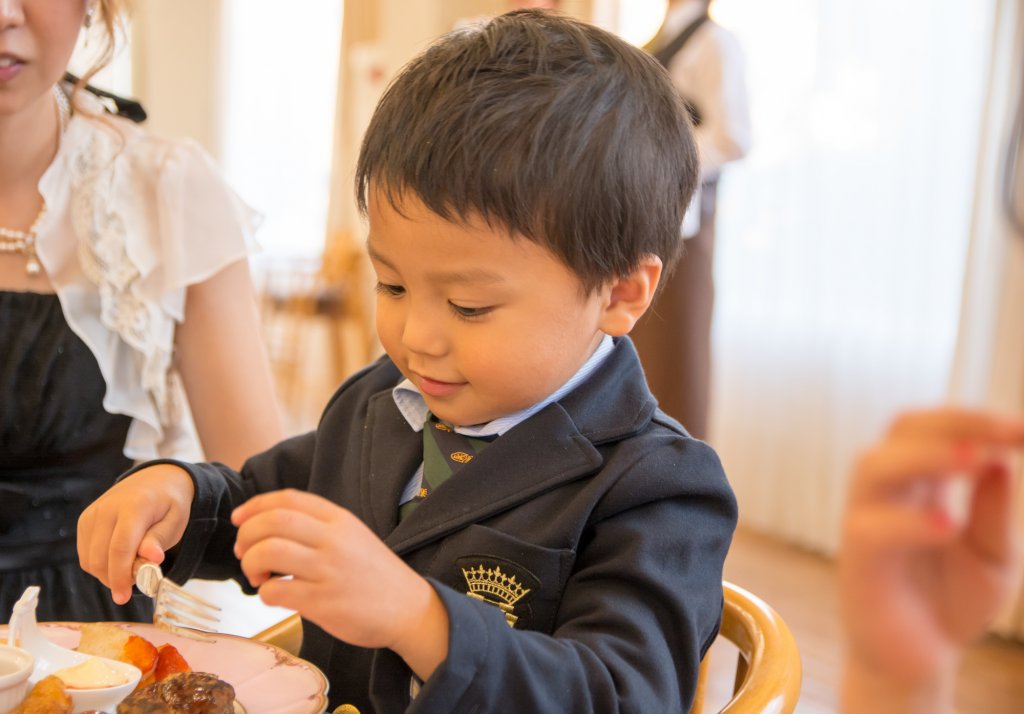 男の子はヘアセットでおめかし
