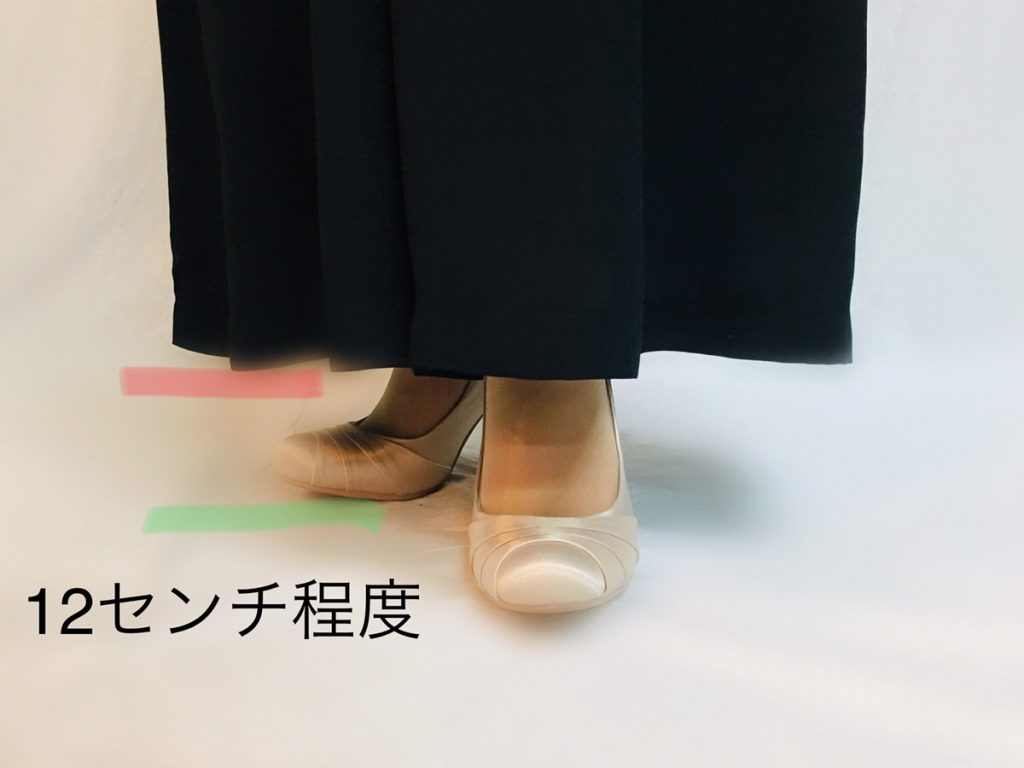 9センチのヒールを着用