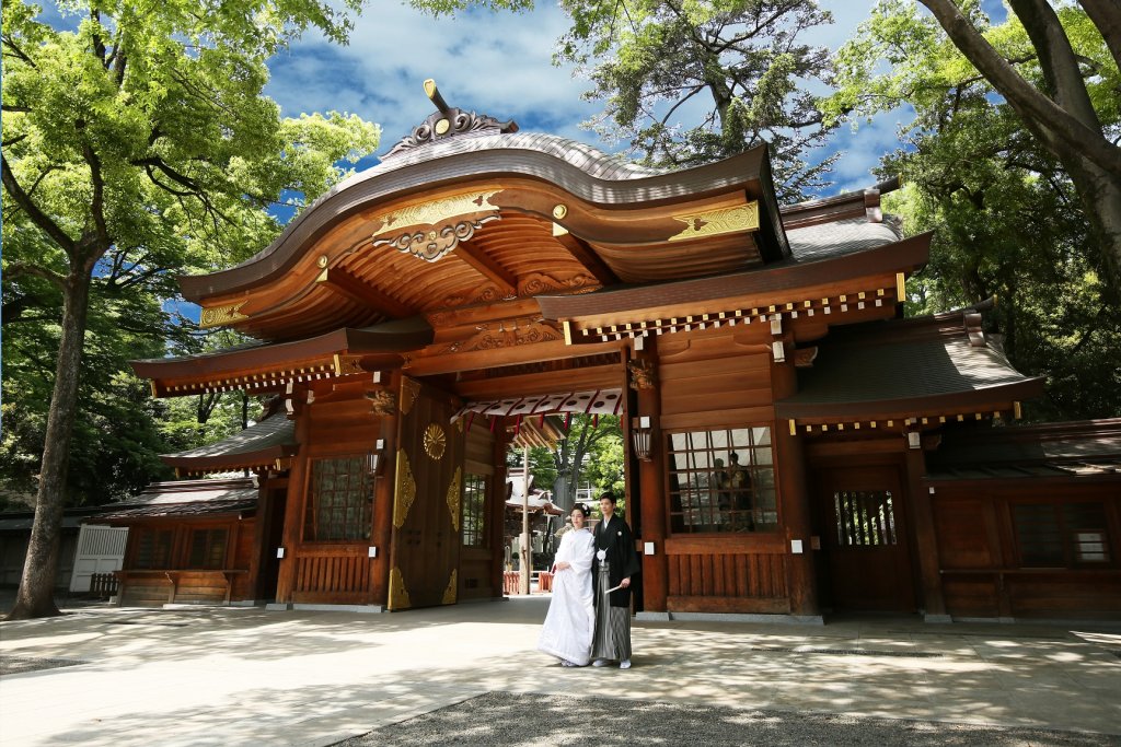 大國魂神社の結婚式お呼ばれ 日本の古き良き伝統と格式を感じる和婚 Ikina イキナ