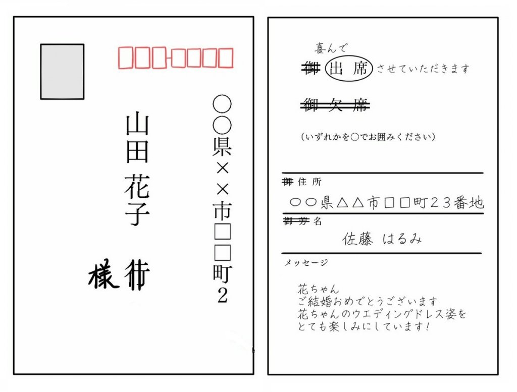 結婚式招待状の返信】面白い・気の利いたメッセージ例文集 - IKINA