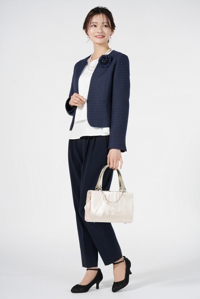 UNITED ARROWS green label relaxing ツイードジャケットネイビーパンツスーツセット