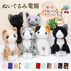 電報屋のエクスメール楽天市場店 ぬいぐるみ電報 「プレミアムキティ」
