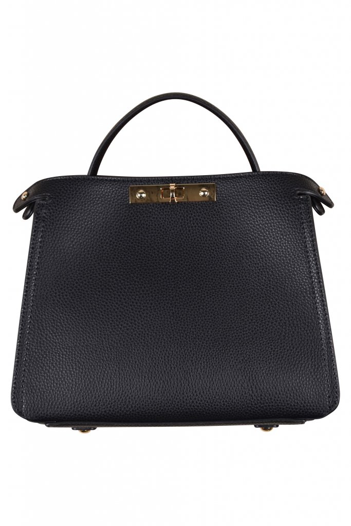 De pral トラペジウム型ブラックバッグ