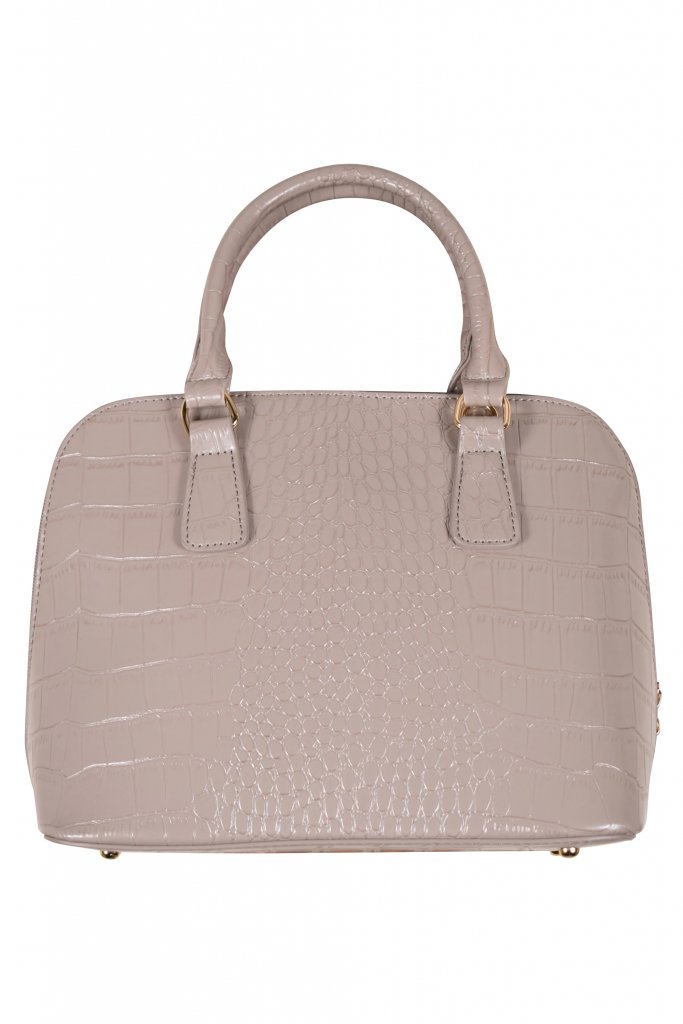 De pral クロコ調グレージュバッグ