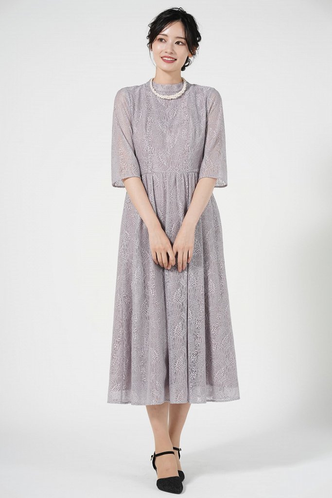 AIMER クラシカル上品ネイビーロングドレス