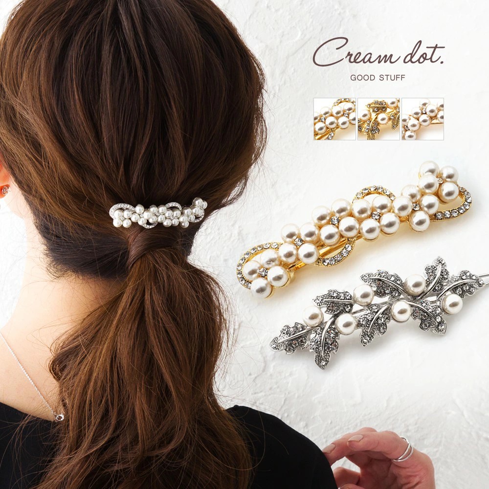 cream dot バレッタ