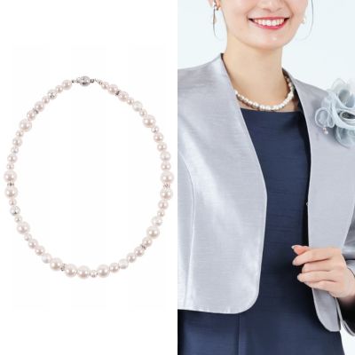 MAYGLOBE Veil マグネット式シルバーパールネックレス