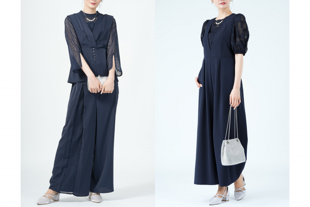 ネイビードレス×シルバーコーデ