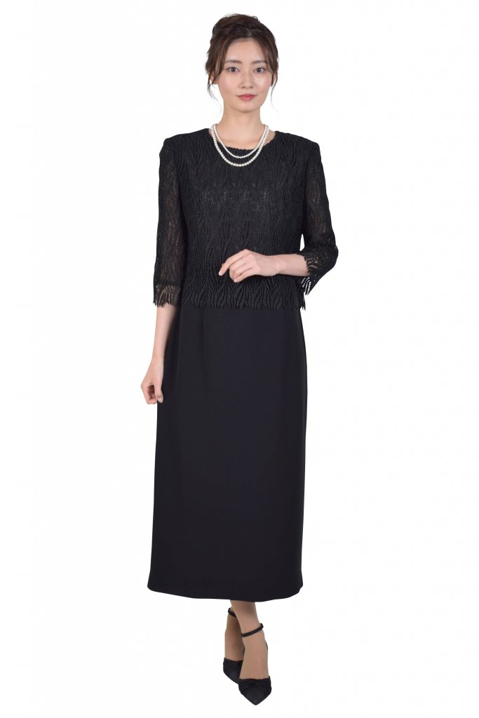 FAIRMARRY ケミカルレーストップスブラックドレス