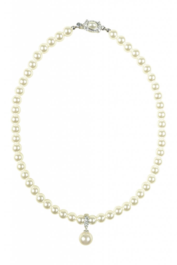 Selected 1連上品アクセントパールネックレス