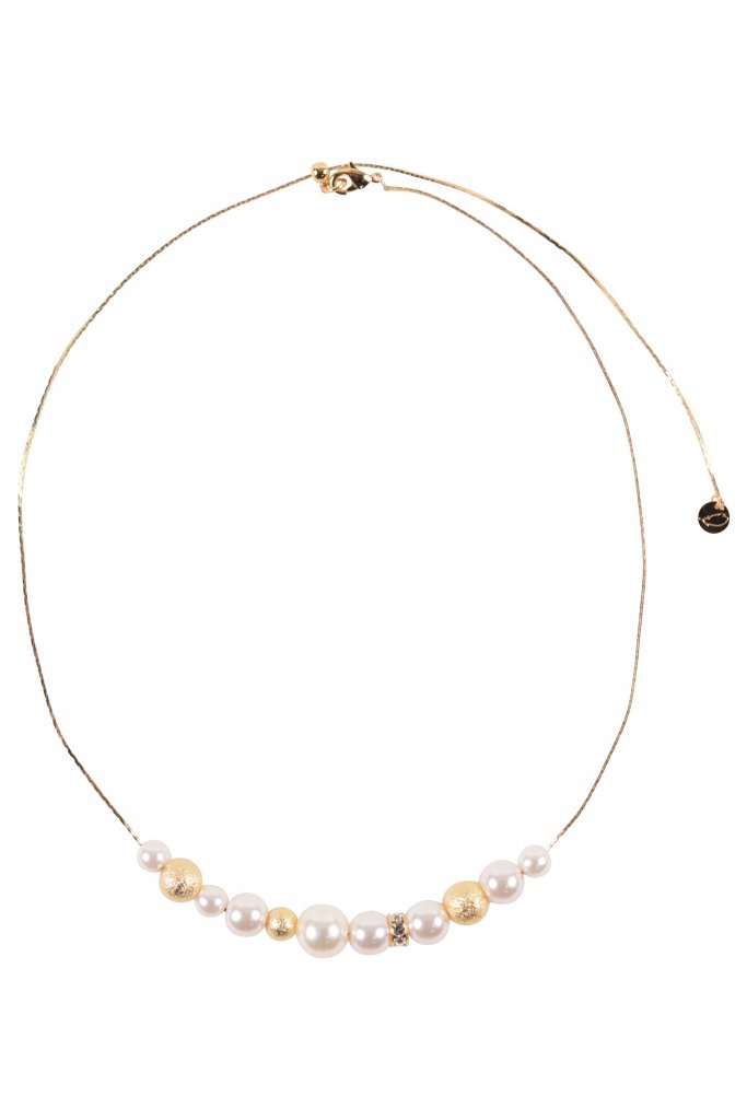 MAYGLOBE Veil ダストボールゴールドネックレス