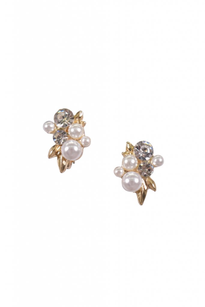 Hermoso パールブーケ小ぶりゴールドイヤリング
