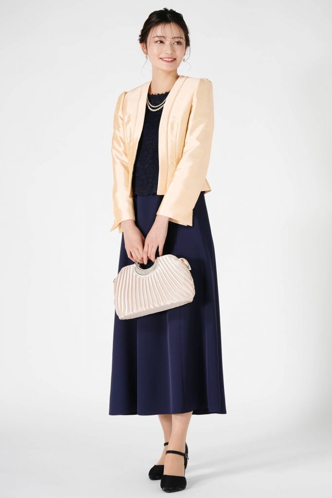 Apploberry 東京ソワール レースドッキング品ありネイビードレス