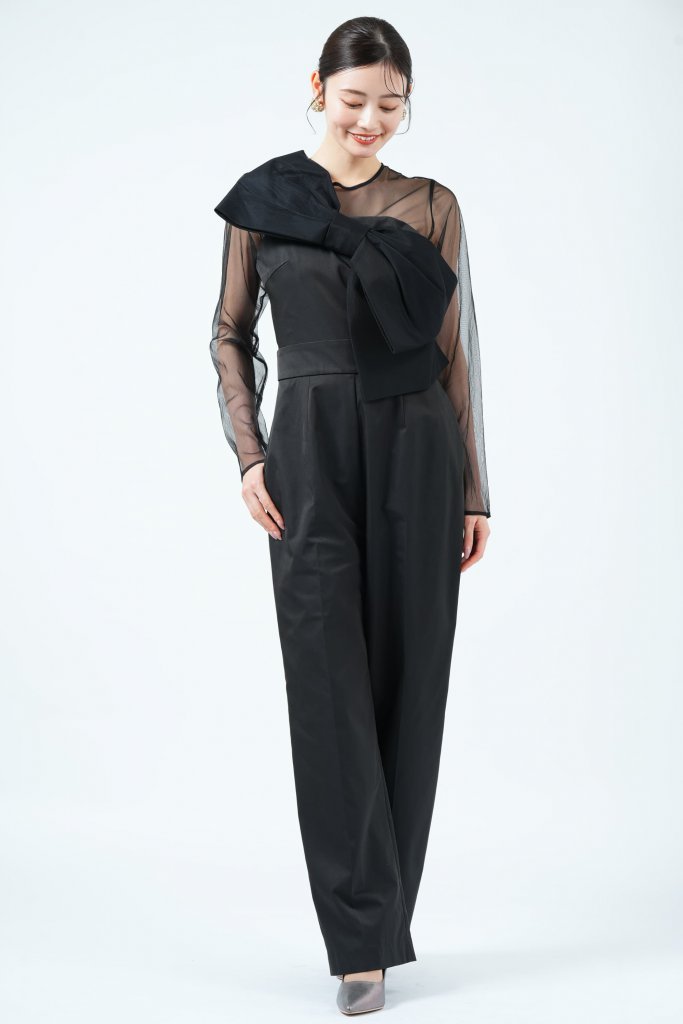 LAGUNAMOON ビッグリボンブラックパンツドレス