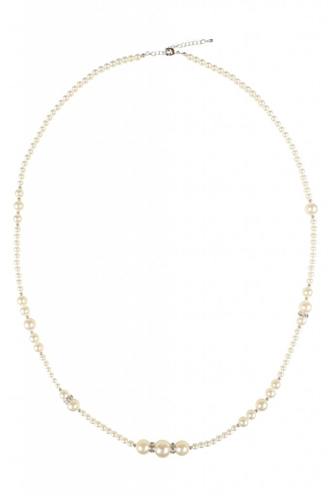 Hermoso luxe アシンメトリーロングパールネックレス