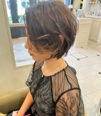 ・ニュアンスショートボブアレンジ