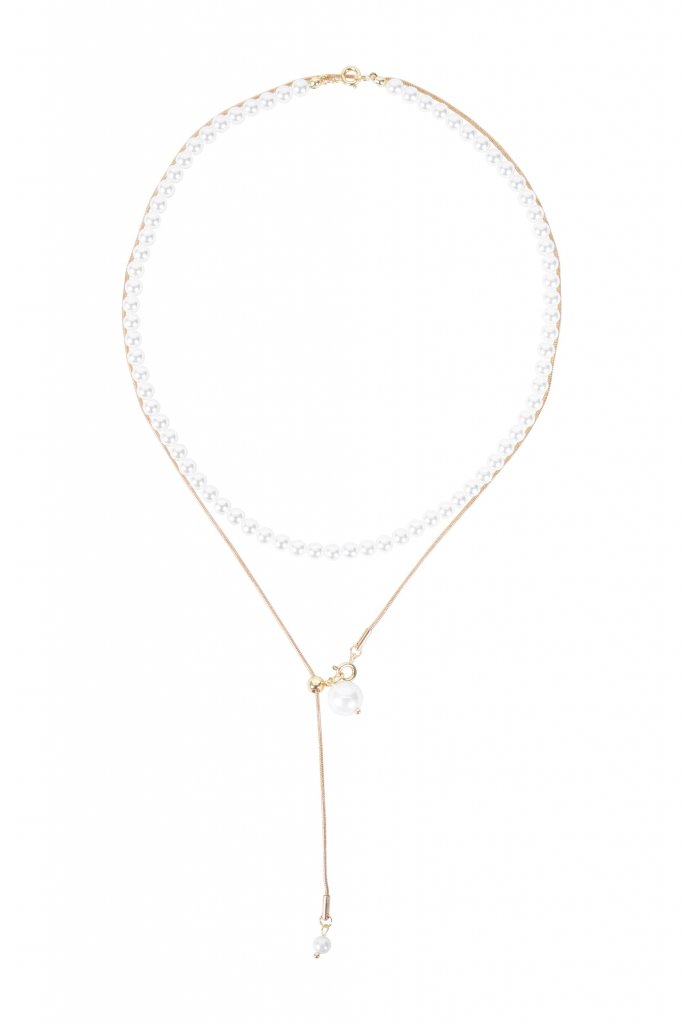 Hermoso 小粒パールチェーンマルチウェイゴールドネックレス