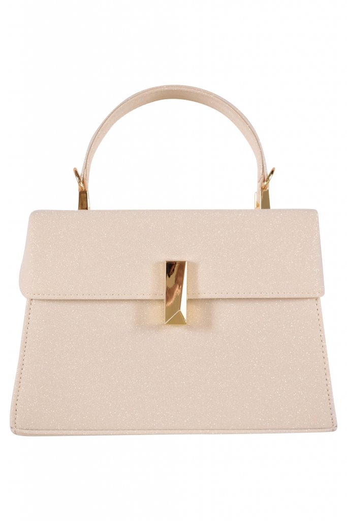 Dorry Doll スクエア型ラメゴールドバッグ