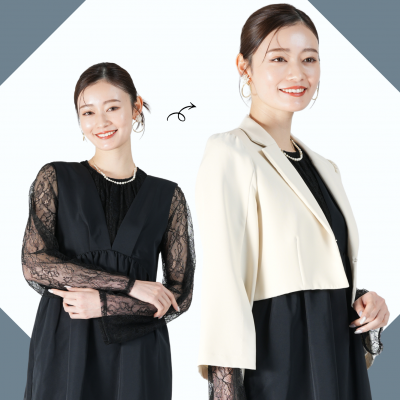 手持ちのブラックフォーマルを結婚式向けにアレンジ！礼服を華やかに着こなすコツ