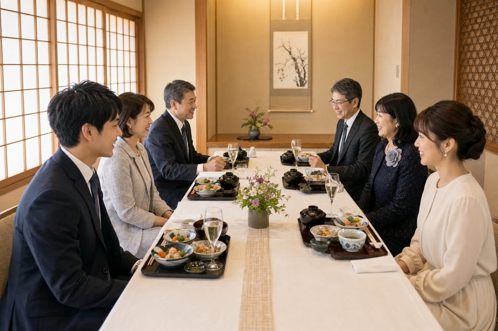 お相手の家族と並んでも浮かない装いを選ぶ