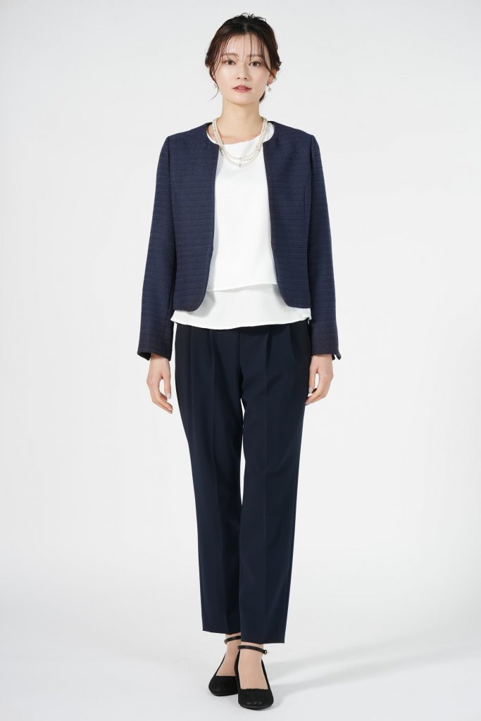 UNITED ARROWS green label relaxing ツイードジャケットネイビーパンツスーツセット