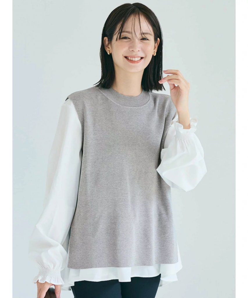 Coca 2wayベストセットブラウス