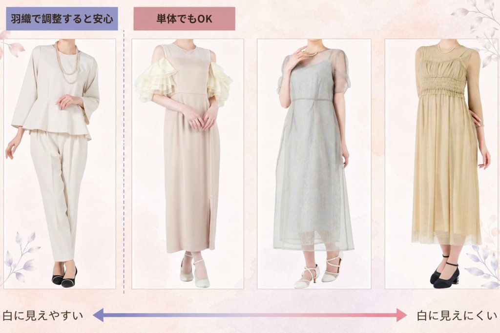 淡すぎるベージュは避けるのが安心